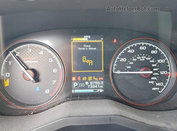 JF2SKARC1MH424804 2021 SUBARU FORESTER Black Widok zestawu wskaźników