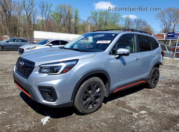 JF2SKARC4MH464990 2021 SUBARU FORESTER Серебряный Передняя левая четверть