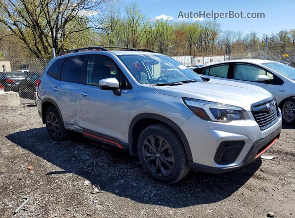 JF2SKARC4MH464990 2021 SUBARU FORESTER Серебряный Передняя правая четверть