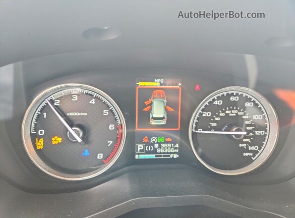 JF2SKAWC2KH576995 2019 SUBARU FORESTER Черный Вид щитка приборов