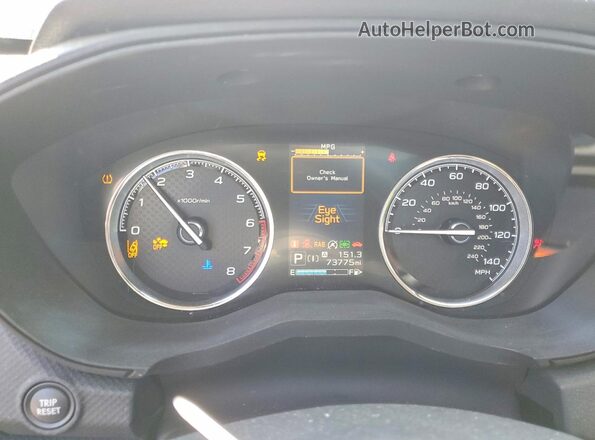 JF2SKAXC6LH590317 2020 SUBARU FORESTER Серебряный Вид щитка приборов