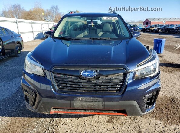 JF2SKEKC6KH571568 2019 SUBARU FORESTER Синий Вид спереди