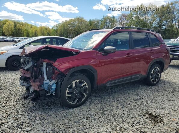 JF2SLDRC8SH549908 2025 SUBARU FORESTER Red Առջևի ձախ երեք քառորդ տեսարան