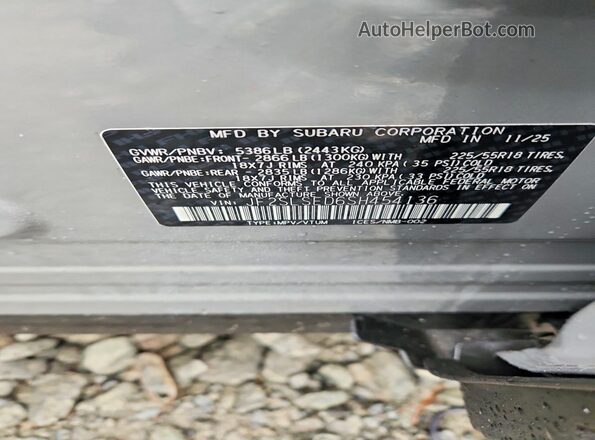 JF2SLSED6SH454136 2025 SUBARU FORESTER Silver Вид підкапотного простору