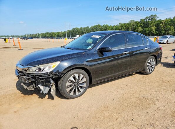 JHMCR6F30HC001049 2017 HONDA ACCORD Black Առջևի ձախ երեք քառորդ տեսարան
