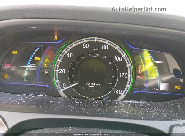 JHMCR6F32HC022324 2017 HONDA ACCORD HYBRID Black Widok tylnych siedzeń