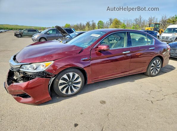 JHMCR6F39HC020392 2017 HONDA ACCORD Maroon წინა მარცხენა ხედი სამი მეოთხედიდან