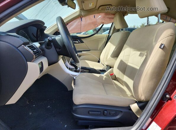 JHMCR6F39HC020392 2017 HONDA ACCORD Maroon წინა სალონის ხედი