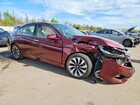 2017 Honda Accord Hybrid Maroon vin: JHMCR6F39HC020392