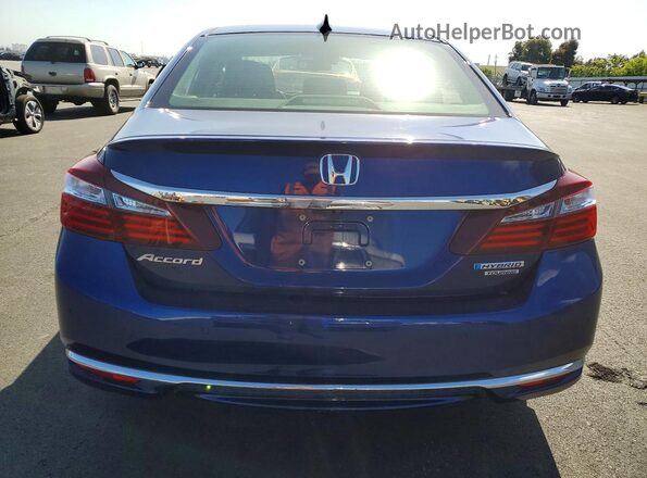 JHMCR6F70HC005685 2017 HONDA ACCORD Blue უკანა ხედი