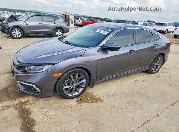 JHMFC1F34KX008555 2019 HONDA CIVIC Gray წინა მარცხენა ხედი სამი მეოთხედიდან