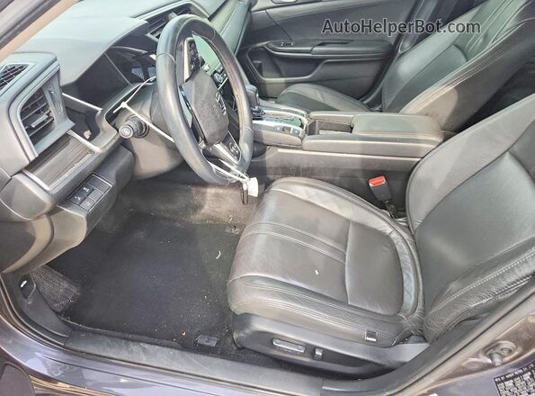 JHMFC1F34KX008555 2019 HONDA CIVIC Gray წინა სალონის ხედი