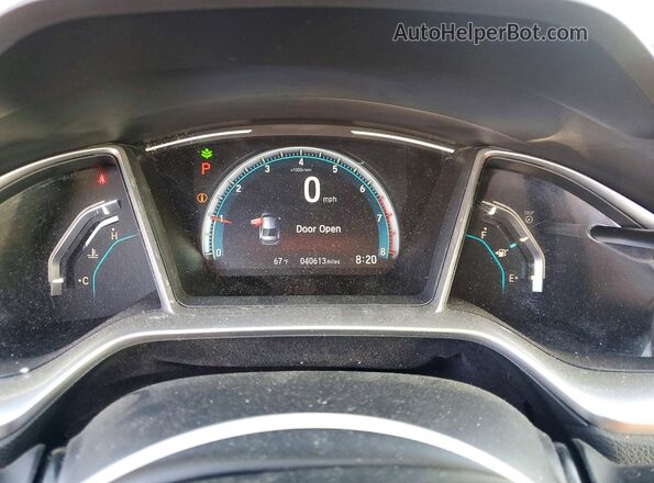 JHMFC1F35JX033107 2018 HONDA CIVIC Silver Вид щитка приладів