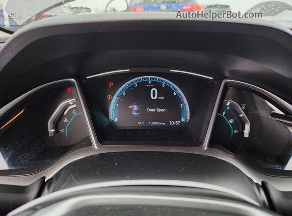 JHMFC1F35KX013988 2019 HONDA CIVIC Серый Вид щитка приборов