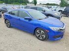 2018 Honda Civic Ex Синий vin: JHMFC1F39JX011823