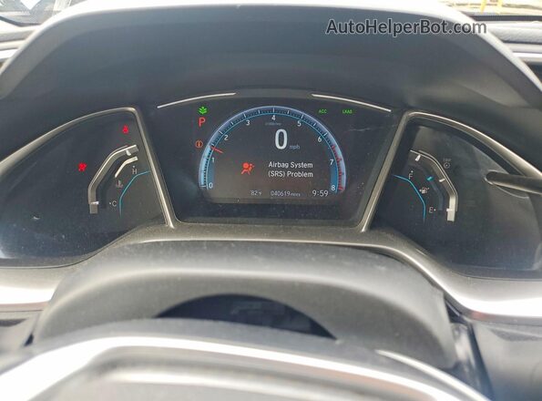 JHMFC1F3XKX000606 2019 HONDA CIVIC White ხელსაწყოთა პანელის ხედი