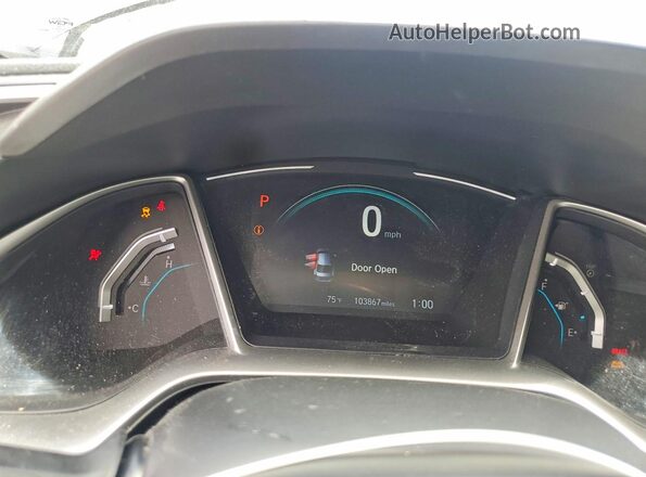 JHMFC1F79JX043111 2018 HONDA CIVIC Charcoal Vista del cuadro de instrumentos