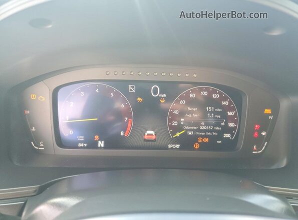 JHMFL5G45PX000552 2023 HONDA CIVIC Blue ხელსაწყოთა პანელის ხედი