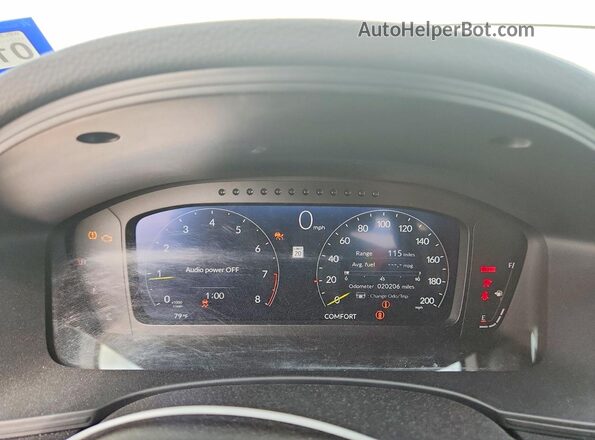JHMFL5G45SX000463 2025 HONDA CIVIC White Вид щитка приладів