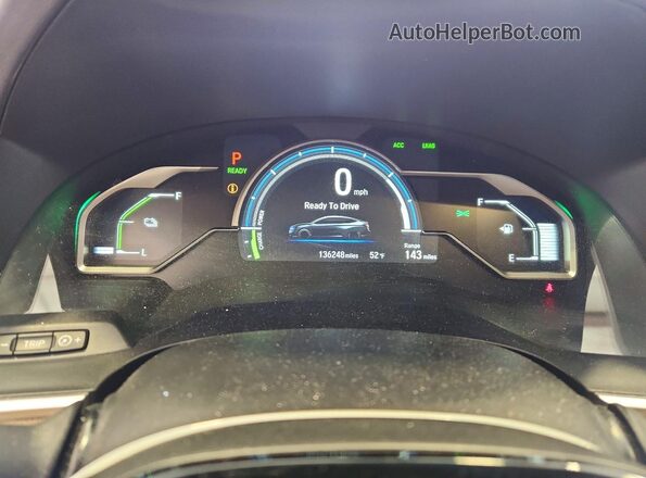 JHMZC5F30JC000706 2018 HONDA CLARITY Красный Вид щитка приборов