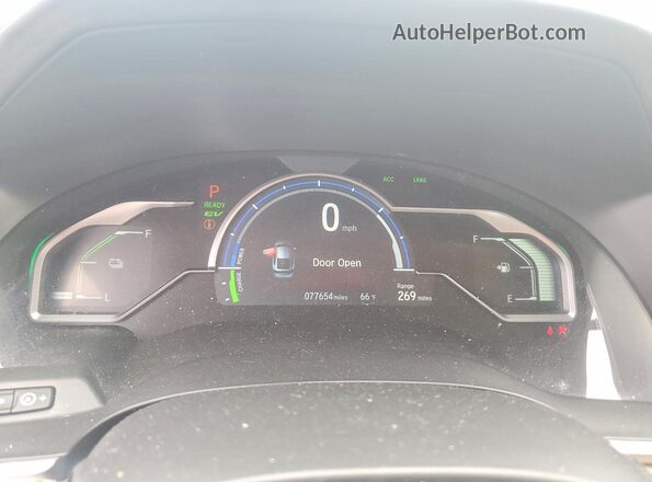 JHMZC5F3XJC007324 2018 HONDA CLARITY Green Widok zestawu wskaźników