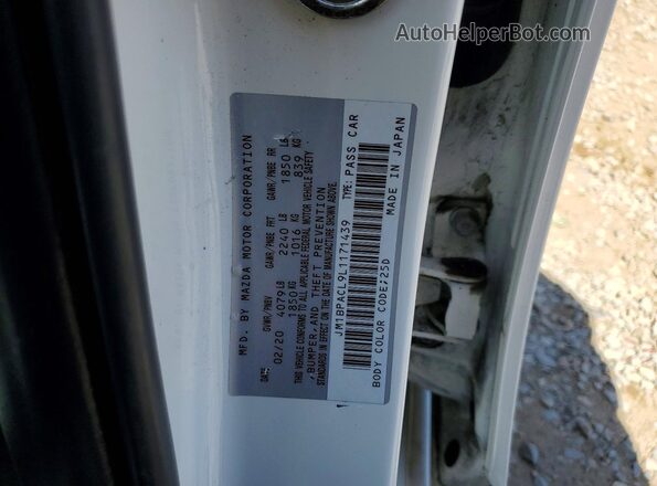 JM1BPACL9L1171439 2020 MAZDA 3 Белый Вид подкапотного пространства