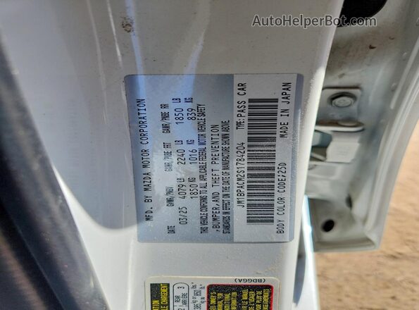 JM1BPACM2S1784204 2025 MAZDA 3 Белый Вид подкапотного пространства