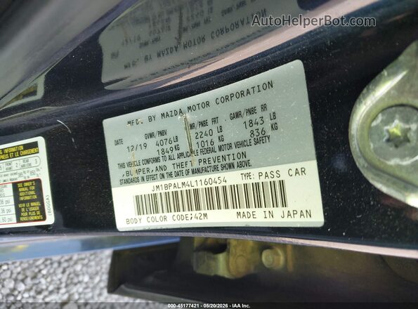 JM1BPALM4L1160454 2020 MAZDA 3 Dark Blue Вид подкапотного пространства