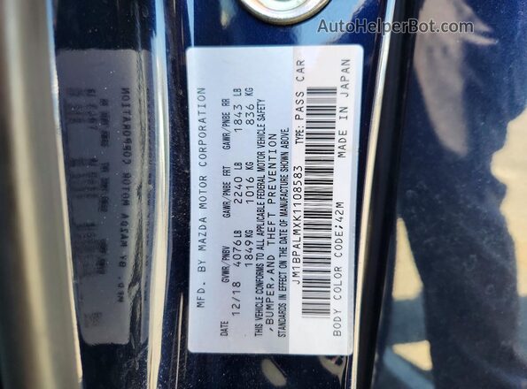 JM1BPALMXK1108583 2019 MAZDA 3 Синий Вид подкапотного пространства