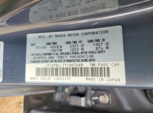 JM1BPBLL7T1867688 2026 MAZDA 3 Серый Вид подкапотного пространства