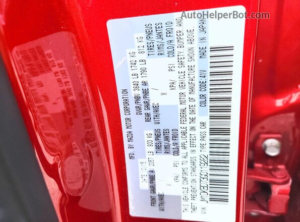JM1DKBD73G0119282 2016 MAZDA CX-3 Red 360 interior view