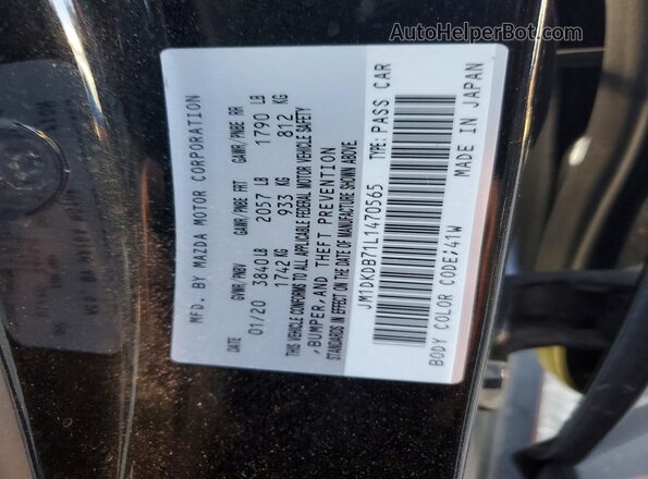 JM1DKDB71L1470565 2020 MAZDA CX-3 Черный Вид наклейки с VIN-кодом