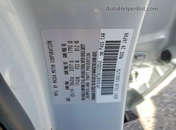 JM1DKDB73K1450042 2019 MAZDA CX-3 Белый Вид подкапотного пространства