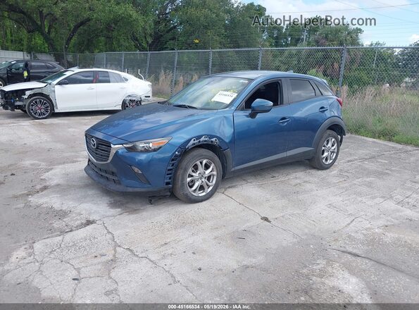 JM1DKDB75K0406503 2019 MAZDA CX-3 Blue Передня ліва чверть