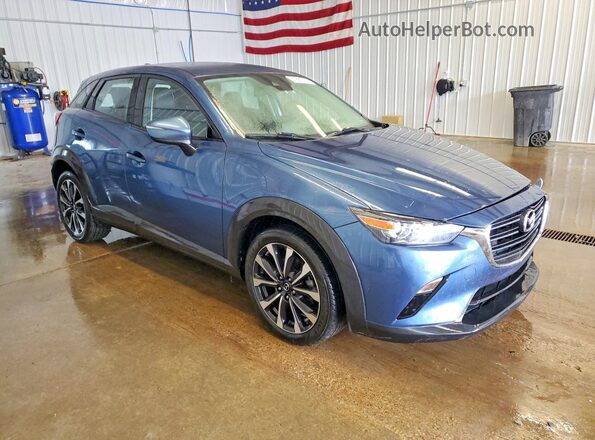 JM1DKFC71K0409263 2019 MAZDA CX-3 Синий Передняя правая четверть