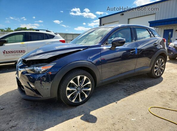 JM1DKFC78K0442857 2019 MAZDA CX-3 Синий Передняя левая четверть