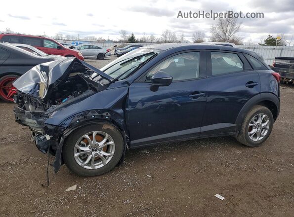 JM1DKFC79K1446510 2019 MAZDA CX-3 Синий Передняя левая четверть