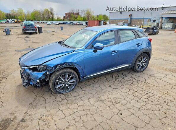 JM1DKFD70J0305926 2018 MAZDA CX-3 Синий Передняя левая четверть