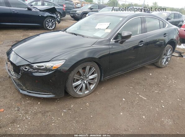 JM1GL1TY6K1507852 2019 MAZDA 6 Черный Передняя левая четверть