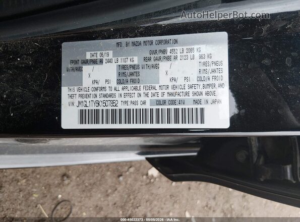 JM1GL1TY6K1507852 2019 MAZDA 6 Черный Вид подкапотного пространства