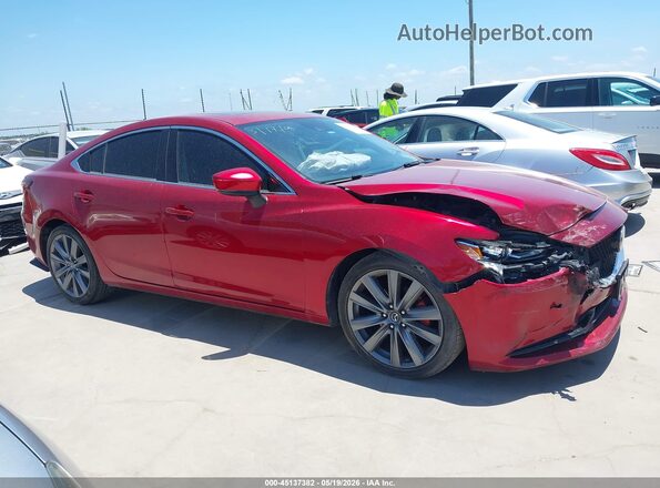 JM1GL1TY7J1322708 2018 MAZDA 6 Red Vista interior trasera