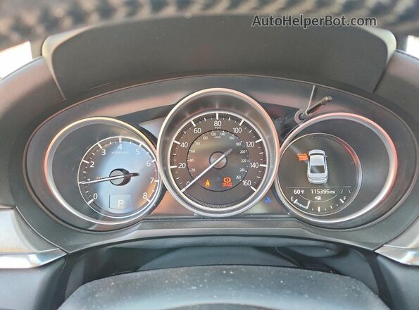 JM1GL1TY8M1619040 2021 MAZDA 6 White Vista del cuadro de instrumentos