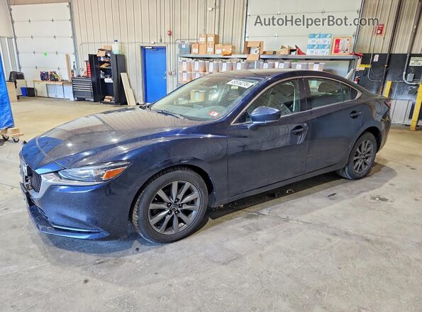 JM1GL1U59J1318230 2018 MAZDA 6 Синий Передняя левая четверть