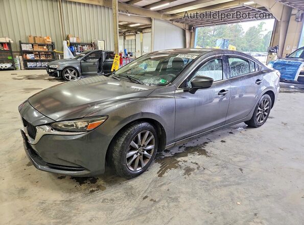 JM1GL1UM0J1328670 2018 MAZDA 6 Серый Передняя левая четверть