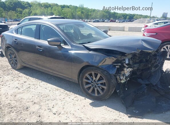 JM1GL1UM8J1334992 2018 MAZDA 6 Серый Передняя правая четверть