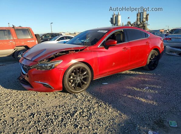 JM1GL1V52H1153467 2017 MAZDA 6 Бордовый Передняя левая четверть