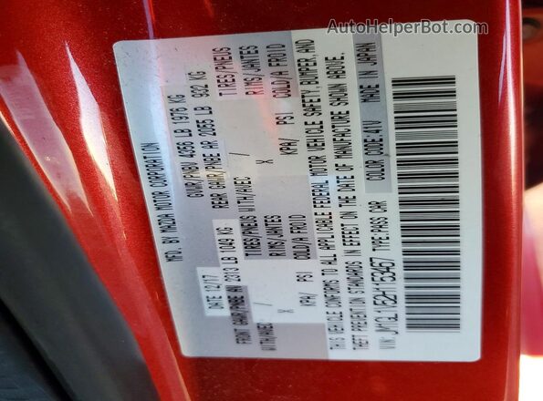 JM1GL1V52H1153467 2017 MAZDA 6 Бордовый Вид подкапотного пространства
