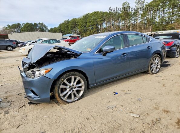 JM1GL1V53H1115004 2017 MAZDA 6 Синий Передняя левая четверть