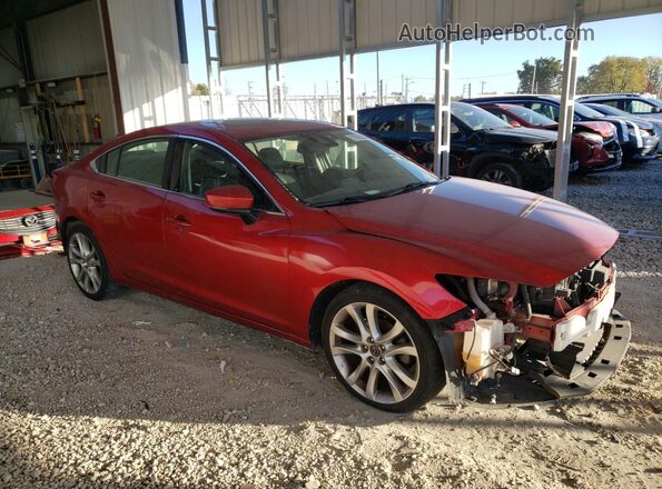 JM1GL1V54H1127212 2017 MAZDA 6 Красный Передняя правая четверть