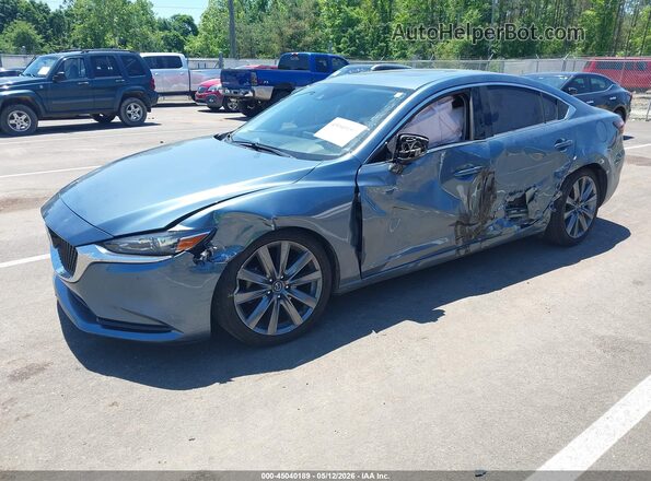 JM1GL1VM1J1301749 2018 MAZDA 6 Blue Передня ліва чверть